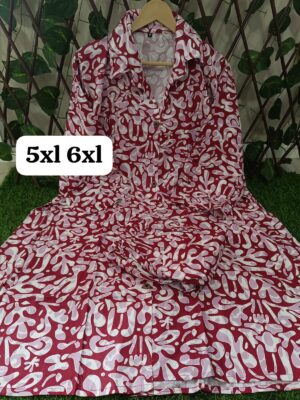 1000036780 Red kurti Pant 5xl 6xl