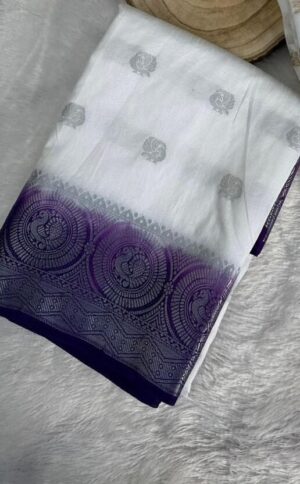 Soft tissue silk chit pallu saree with 2d pending figure zari weaving buybazar99.com saree