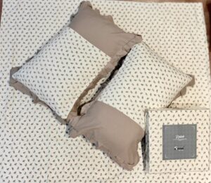 greyish bed sheet Bed sheet with pillow cover