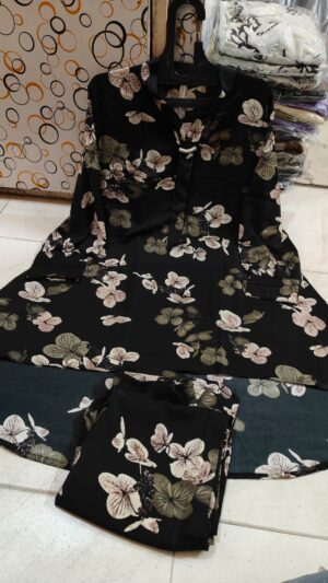 suit Black Floral Kurta Suit