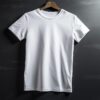Men Self Design Round Neck Polyester White T-Shirt