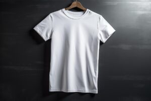 Men Self Design Round Neck Polyester White T-Shirt