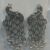 "oxidised silver-plated peacock earrings"