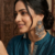 "This is a pair of oxidised silver chandbali earrings"